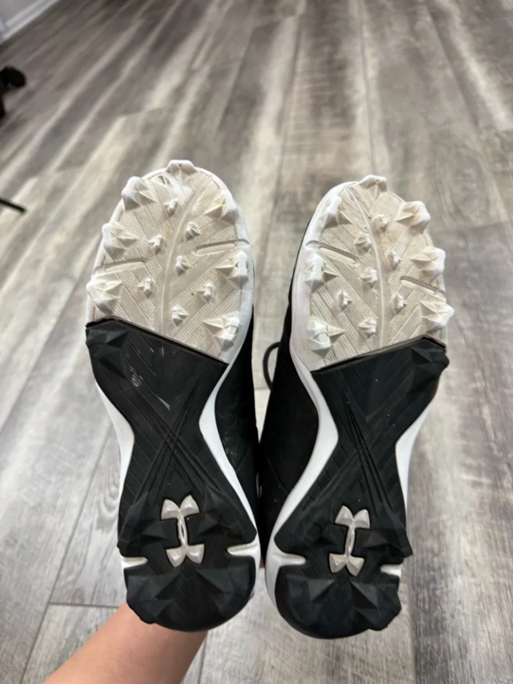 Under‎ Armour Kids Black/White Baseball Cleats